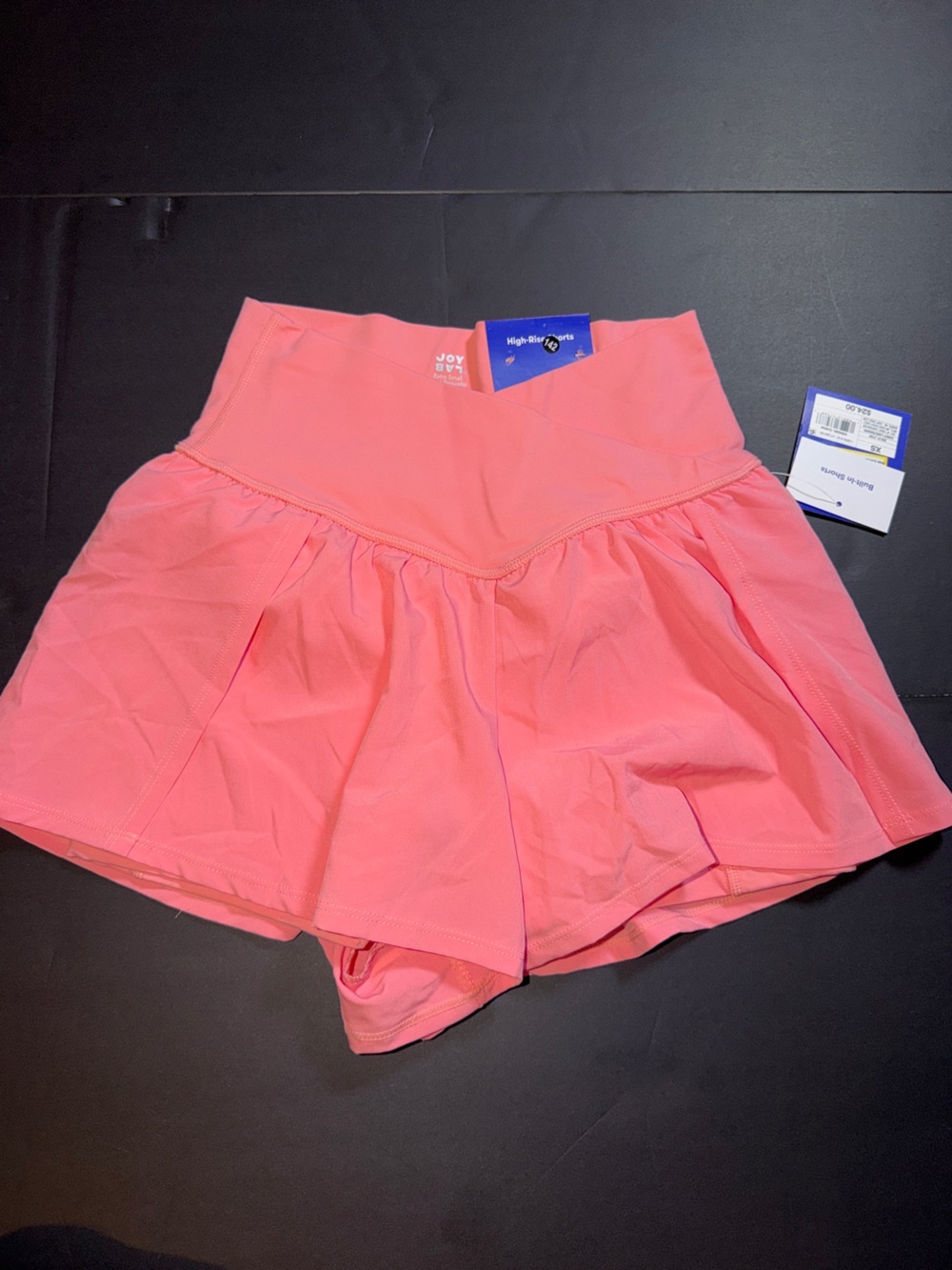 JoyLab High-Waist Athletic Skort Shorts - Coral Pink